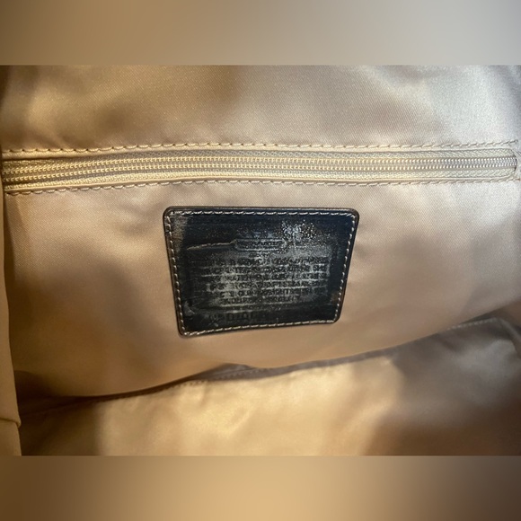 Coach Purple Monogram Satchel Handbag with Strap Handle - Picture 3 of 12